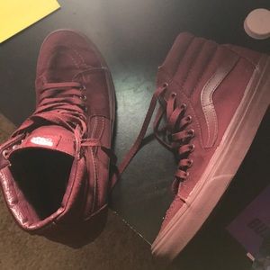 burgundy vans